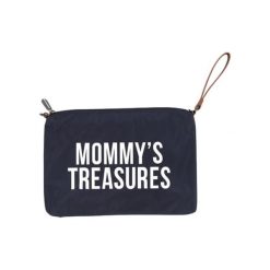 Saszetka w kolorze granatowym - (S)33 x (W)23 x (G)3 cm. Niebieskie saszetki damskie Childhome, My Bag's, w paski, z materiału, bez dodatków. W wyprzedaży za 139,95 zł.