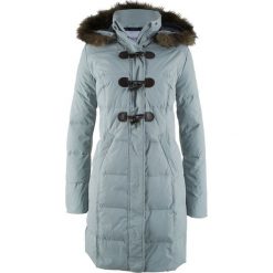 Płaszcz pikowany (lekki puch) bonprix srebrnoszary. Szare kurtki damskie bonprix, bez wzorów, z puchu. Za 269,99 zł.