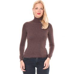 Golfy damskie: Sweter w kolorze brązowym