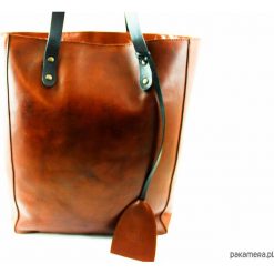 Torba Shopperka Classic. Pomarańczowe torby damskie na zakupy marki Pakamera, ze skóry. Za 369,00 zł.