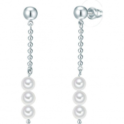 Kolczyki z perłami. Szare kolczyki damskie marki Pearls Special, z perłą, z mosiądzu. W wyprzedaży za 45,95 zł.