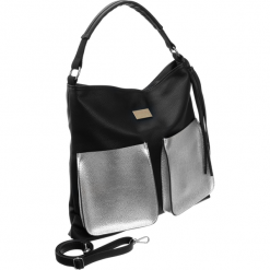 Badura® torebka damska shopperka breloczek a4. Torebki klasyczne damskie Badura, w paski, ze skóry ekologicznej, na ramię, z breloczkiem. Za 279,90 zł.