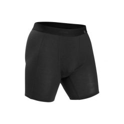 Bokserki trekkingowe | TREK 500 merino męskie. Czarne bokserki męskie FORCLAZ, bez wzorów, z elastanu. Za 49,99 zł.