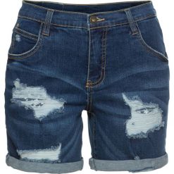 Szorty dżinsowe bonprix niebieski "stone". Niebieskie jeansy damskie bonprix. Za 109,99 zł.