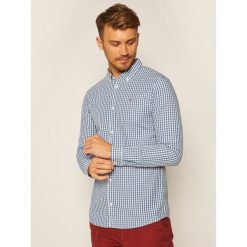 Koszula Tommy Jeans Tjm Poplin Gingham DM0DM08398. Niebieskie koszule męskie Tommy Jeans, m, bez wzorów, z jeansu, casualowe, bez kołnierzyka, bez rękawów. Za 299,00 zł.