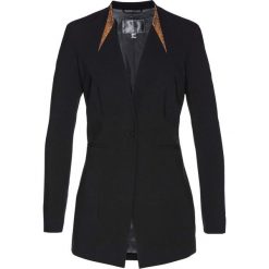 Żakiet Premium z cekinami bonprix czarny. Czarne żakiety damskie bonprix, z aplikacjami. Za 47,99 zł.
