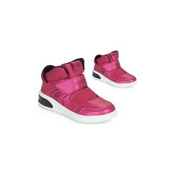 Buty Dziecko Geox J XLED GIRL. Różowe trampki dziewczęce Geox, bez wzorów, bez zapięcia. Za 389,00 zł.