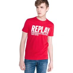 Replay Koszulka Czerwony. Czerwone podkoszulki męskie Replay, m, z nadrukiem, z bawełny, krótkie. Za 188,95 zł.