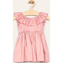 Name it - Sukienka dziecięca 86-110 cm. Różowe sukienki dziewczęce Name it, bez wzorów, z bawełny, bez rękawów, mini, rozkloszowane. W wyprzedaży za 89,90 zł.