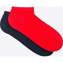 Tommy Hilfiger - Stopki (2-pak). Czerwone skarpetki damskie marki TOMMY HILFIGER, z bawełny. Za 35,90 zł.