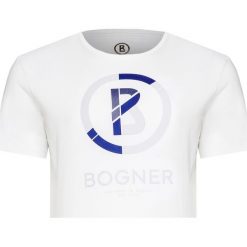 T-shirt BOGNER ROC. Białe t-shirty męskie Bogner, bez wzorów, z bawełny, z okrągłym kołnierzem. Za 360,00 zł.