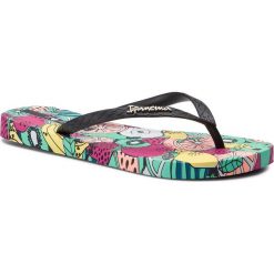 Japonki IPANEMA - Summer II Fem 82684 Black/Green 21675. Czarne klapki damskie Ipanema, bez wzorów, z tworzywa sztucznego, bez obcasa. W wyprzedaży za 69,00 zł.