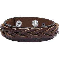 Bransoletki męskie: Braided Strap Bracelet Brown Bransoletka skórzana standard