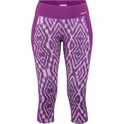Legginsy funkcyjne "Midweight Meghan" w kolorze fioletowym. Fioletowe bez kategorii marki Marmot, xs, z nadrukiem, z materiału. W wyprzedaży za 108,95 zł.