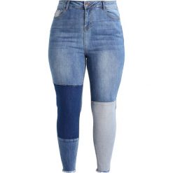 New Look Curves PATCH Jeans Skinny Fit blue. Niebieskie rurki damskie New Look Curves, z elastanu. W wyprzedaży za 135,20 zł.