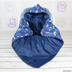 Duży Kocyk do fotelika VELVET NOCNE PTAKI. Kombinezony niemowlęce Pakamera, bez wzorów, bez rękawów, bez kaptura. Za 189,00 zł.