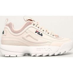 Fila - Buty Disruptor Low. Różowe buty sportowe damskie Fila, bez wzorów, z gumy, sportowe. W wyprzedaży za 339,90 zł.