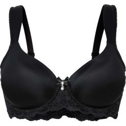 Biustonosz usztywniany bonprix czarny. Czarne biustonosze bonprix, bez wzorów. Za 59,99 zł.