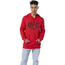 MĘSKA BLUZA Z KAPTUREM UFC FAN GEAR (XL). Bluzy męskie Reebok, xl, bez wzorów, z bawełny, z kapturem, bez rękawów, z kapturem. W wyprzedaży za 189,99 zł.