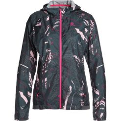 Salomon AGILE WIND Kurtka do biegania urban chic/darkest spruce/pink mist. Zielone kurtki damskie Salomon, l, z materiału, do biegania. Za 389,00 zł.
