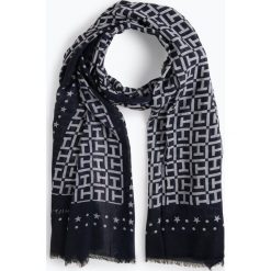 Tommy Hilfiger - Szalik damski, niebieski. Niebieskie szaliki damskie TOMMY HILFIGER, z tkaniny. Za 179,95 zł.