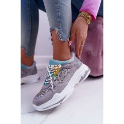 Sportowe Damskie Buty Wysoka Podeszwa Szare Cabana. Szare buty sportowe damskie Tagless, bez wzorów, sportowe. Za 129,00 zł.