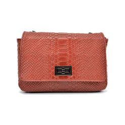Torebki klasyczne damskie: Skórzana torebka w kolorze czerwonym – (S)23 x (W)16 x (G)7 cm