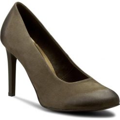 Szpilki CARINII - B3818 I43-000-PSK-A92. Zielone półbuty damskie Carinii, bez wzorów, ze skóry, eleganckie, bez obcasa, na obcasie, bez zapięcia. W wyprzedaży za 169,00 zł.
