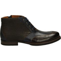 Botki męskie - 235A P BLU-TD. Czarne botki męskie Venezia, z gumy. Za 219,00 zł.