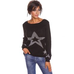 Sweter "Jostine" w kolorze czarnym. Czarne bez kategorii marki 100% Maille, s, ze splotem, z okrągłym kołnierzem. W wyprzedaży za 108,95 zł.