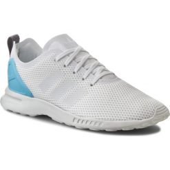 Buty adidas - Zx Flux Adv Smooth W S78965 Corewhite/Corewhite. Białe buty sportowe damskie Adidas, w paski, z dzianiny, eleganckie, adidas zx. W wyprzedaży za 189,00 zł.