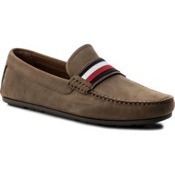 Mokasyny TOMMY HILFIGER - Corporate Tape Loafer FM0FM01247 Shitake 012. Brązowe mokasyny męskie TOMMY HILFIGER, z materiału. W wyprzedaży za 329,00 zł.