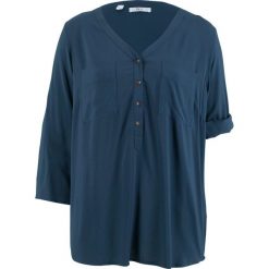 Tunika, rękawy 3/4 bonprix ciemnoniebieski. Niebieskie tuniki damskie bonprix. Za 37,99 zł.