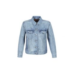 Kurtki jeansowe Levis EX-BOYFRIEND TRUCKER. Niebieskie kurtki damskie Levi's®, s, bez wzorów, z jeansu, bez kaptura. Za 519,00 zł.