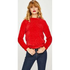 Medicine - Sweter Basic. Czerwone swetry damskie MEDICINE, s, bez wzorów, z dzianiny, z krótkim rękawem, krótkie, bez kaptura. W wyprzedaży za 59,90 zł.
