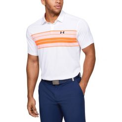 Under Armour Vanish Polo Koszulka Biały. Białe podkoszulki męskie Under Armour, xl, w paski, z poliesteru, bez rękawów. Za 343,95 zł.