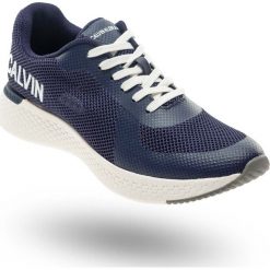 SNEAKERSY CALVIN KLEIN JEANS. Niebieskie sneakersy męskie Calvin Klein Jeans, na sznurówki. Za 365,00 zł.