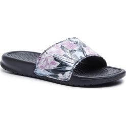 Klapki NIKE - Benassi Jdi Print 618919 026 Anthracite/Topaz Mist. Niebieskie klapki damskie Nike, bez wzorów, z tworzywa sztucznego, bez obcasa. Za 129,00 zł.