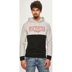 Jack & Jones - Bluza. Niebieskie bluzy męskie Jack & Jones, xl, z nadrukiem, z bawełny, z kapturem, bez rękawów, z kapturem. W wyprzedaży za 99,90 zł.