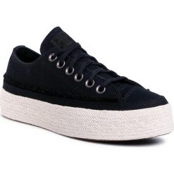 Espadryle CONVERSE - Ctas Espadrille Ox 567685C Black/White/Natural. Czarne espadryle damskie Converse, bez wzorów, z tworzywa sztucznego, bez obcasa, na obcasie. W wyprzedaży za 299,00 zł.
