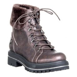 Trapery w kolorze brązowym. Pomarańczowe buty trekkingowe damskie Braciallini. W wyprzedaży za 339,95 zł.