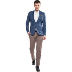 Marynarki męskie: marynarka mello granatowy slim fit