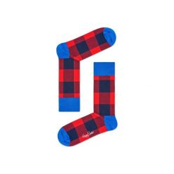 Skarpetki Happy Socks - Lumber Jack (GIH01-4000). Szare skarpetki męskie Happy Socks, w kolorowe wzory, z bawełny. Za 34,90 zł.