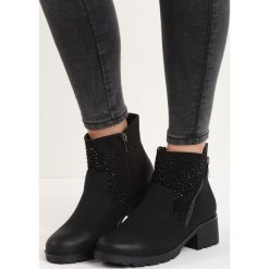 Czarne Matowe Botki Drizzling. Czarne buty zimowe damskie Born2be, na niskim obcasie. Za 89,99 zł.