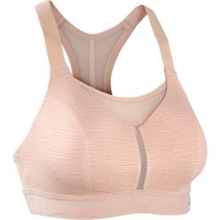 Stanik Do Biegania Comfort Jasnoróżowy. Pomarańczowe biustonosze sportowe damskie KALENJI, xs, bez wzorów, z elastanu, do biegania. Za 69,99 zł.