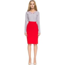 Czerwona Ołówkowa Spódnica Dzianinowa z Ozdobnym Zamkiem. Czerwone spódniczki damskie Molly.pl, na co dzień, s, z aplikacjami, z bawełny, eleganckie, mini, ołówkowe. Za 54,90 zł.