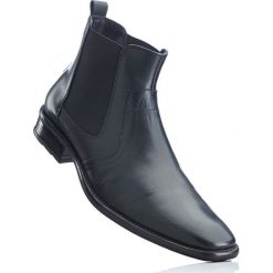 Sztyblety skórzane bonprix czarny. Czarne sztyblety męskie bonprix. Za 189,99 zł.