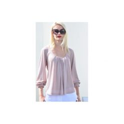 Top ISABELLA. Różowe bluzki damskie Matte born in la, bez wzorów, z wiskozy, bez kołnierzyka. Za 240,00 zł.