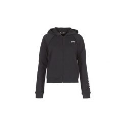Bluzy Under Armour RIVAL FLEECE FZ HOODIE. Czarne bluzy damskie Under Armour, l, bez wzorów, bez rękawów, bez kaptura. Za 207,20 zł.