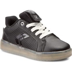 Sneakersy GEOX - J Kommodor B. B J745PB 0BCBU C0504 Black/White. Czarne trampki chłopięce Geox, bez wzorów, ze skóry ekologicznej, na sznurówki. W wyprzedaży za 189,00 zł.